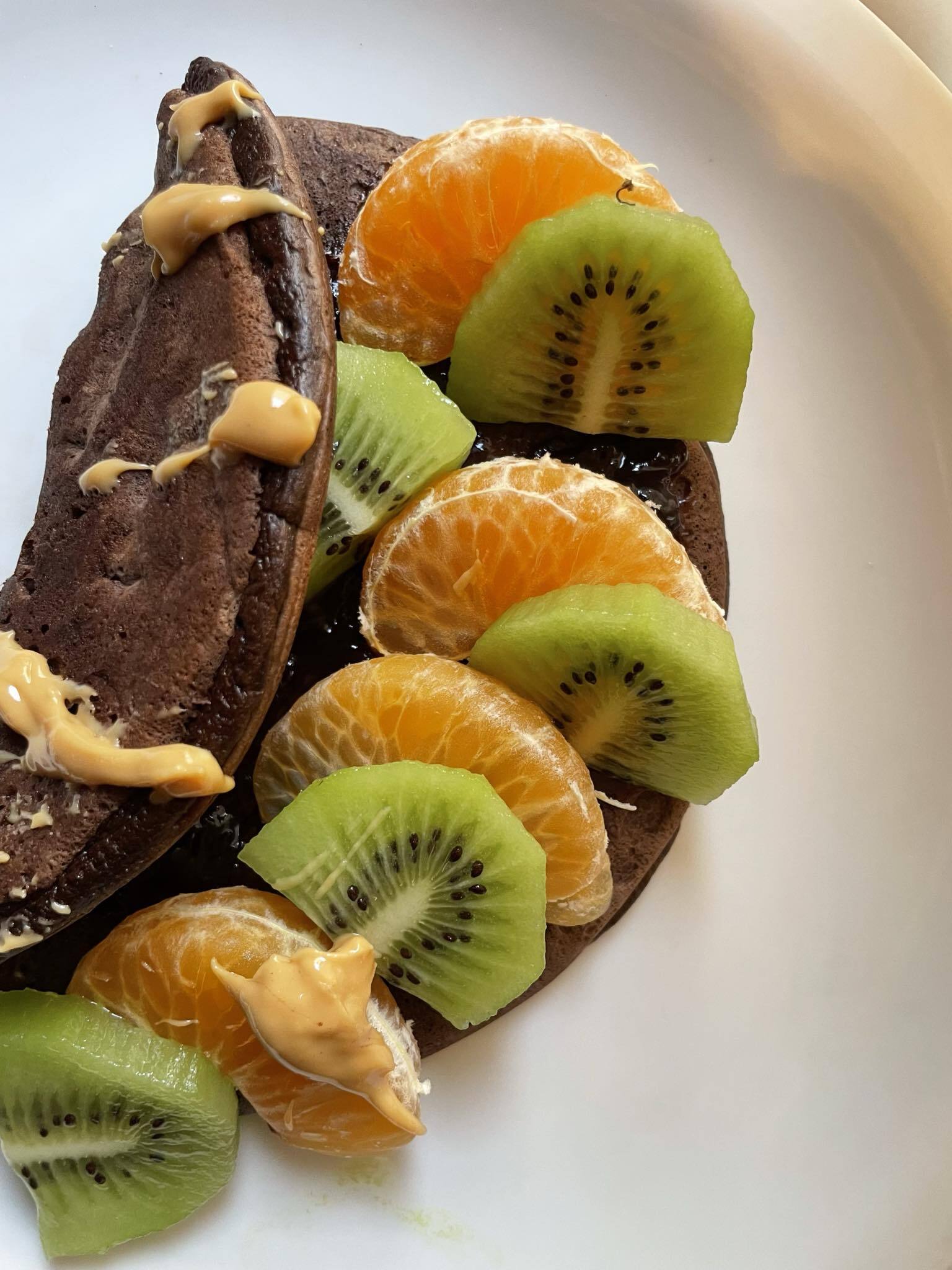 PANCAKES DE CACAO KETO