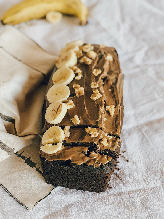 BUDÍN DE BANANA Y ALGARROBA