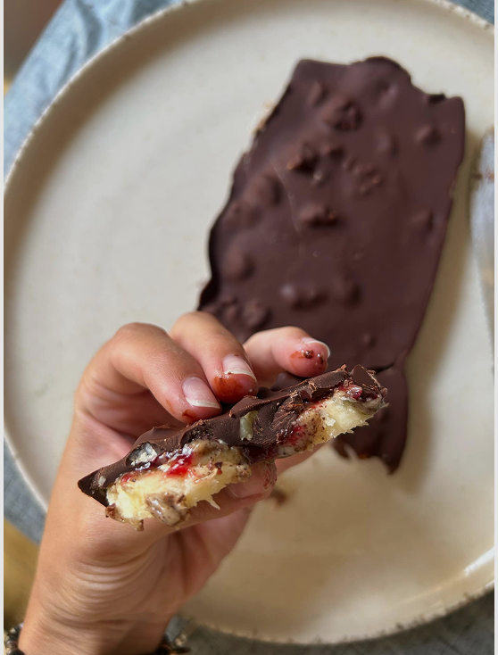 TURRÓN DE CHOCOLATE Y BANANA